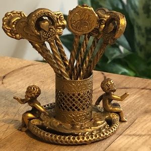 Antique Set of Hors D’ Oeuvres Skewers